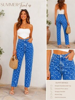 LEVI’S Super Rare Moon Print Straight Leg Jeans